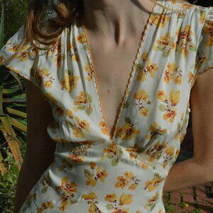 Doen Dianne Dress, Amber Frolicking Floral, XL, NWT